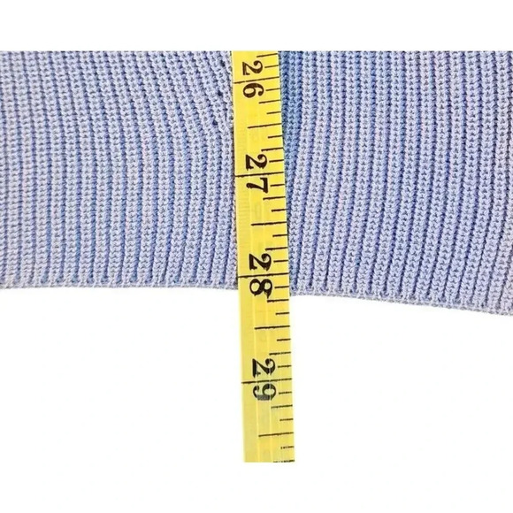 New Croft & Barrow Women's Size L Blue Knit Pullover Sweater Scoop Neck - Picture 5 of 9